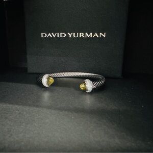 David Yurman Silver and Gold Cable Cuff